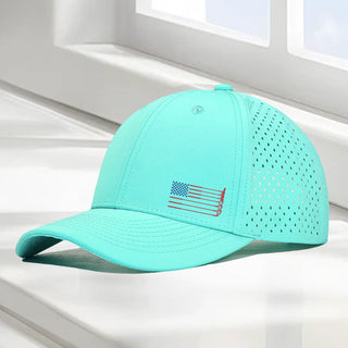 BreezeRound – Quick-Dry Perforated Golf Trucker Cap, Breathable & Adjustable