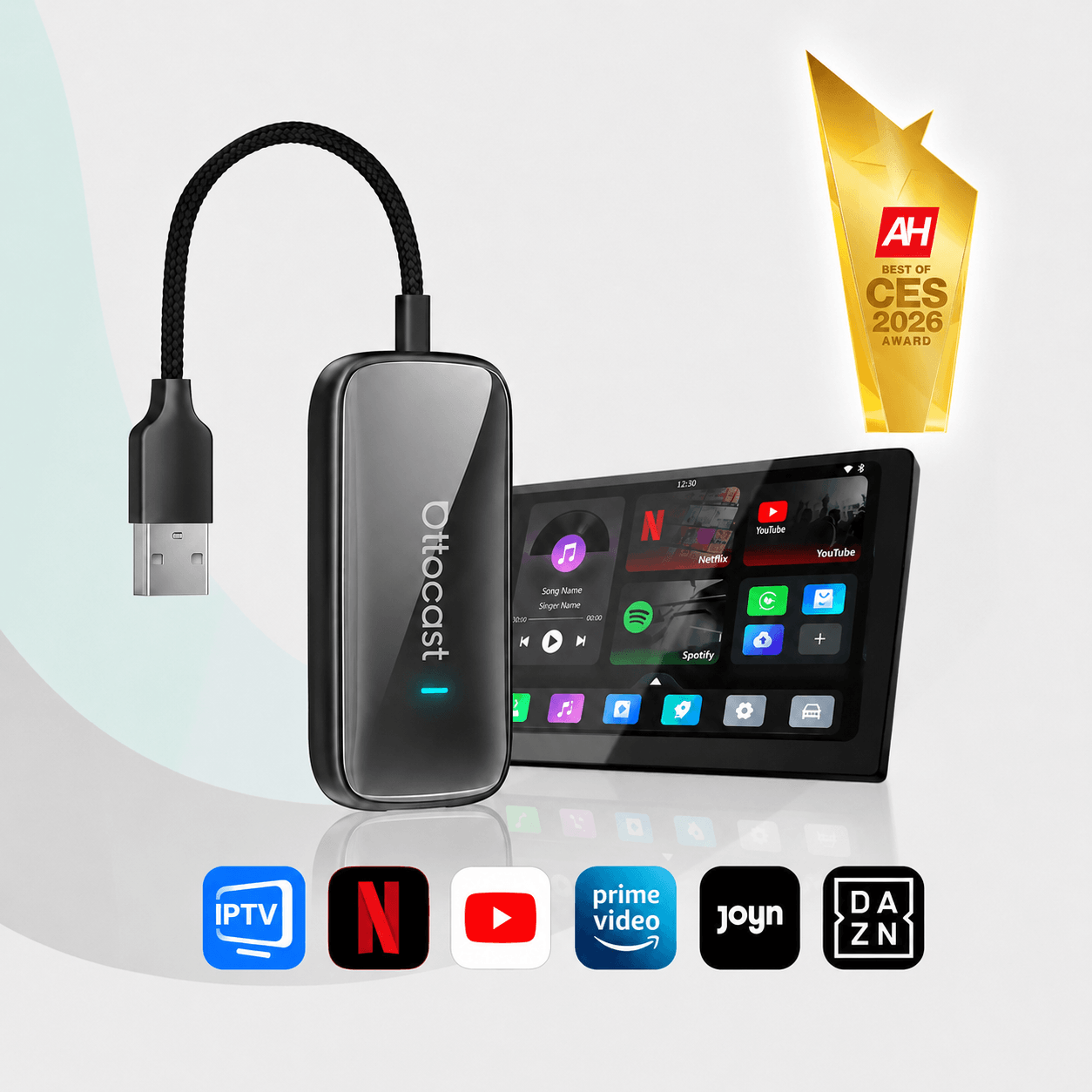 StreamDash – Play2Video Ultra Car Streaming Box with Wireless CarPlay & Android Auto