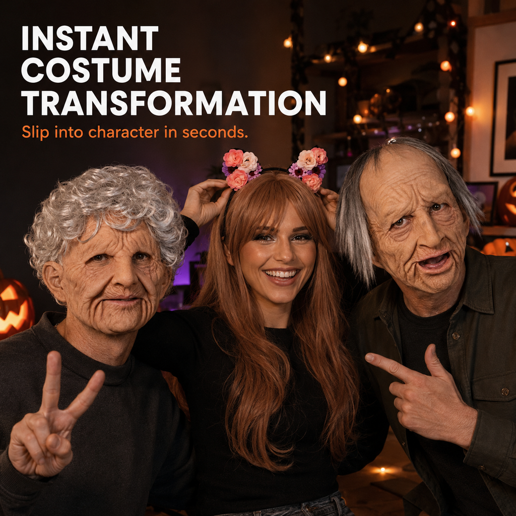 OldSoulMask – Lifelike Full-Head Elderly Character Mask