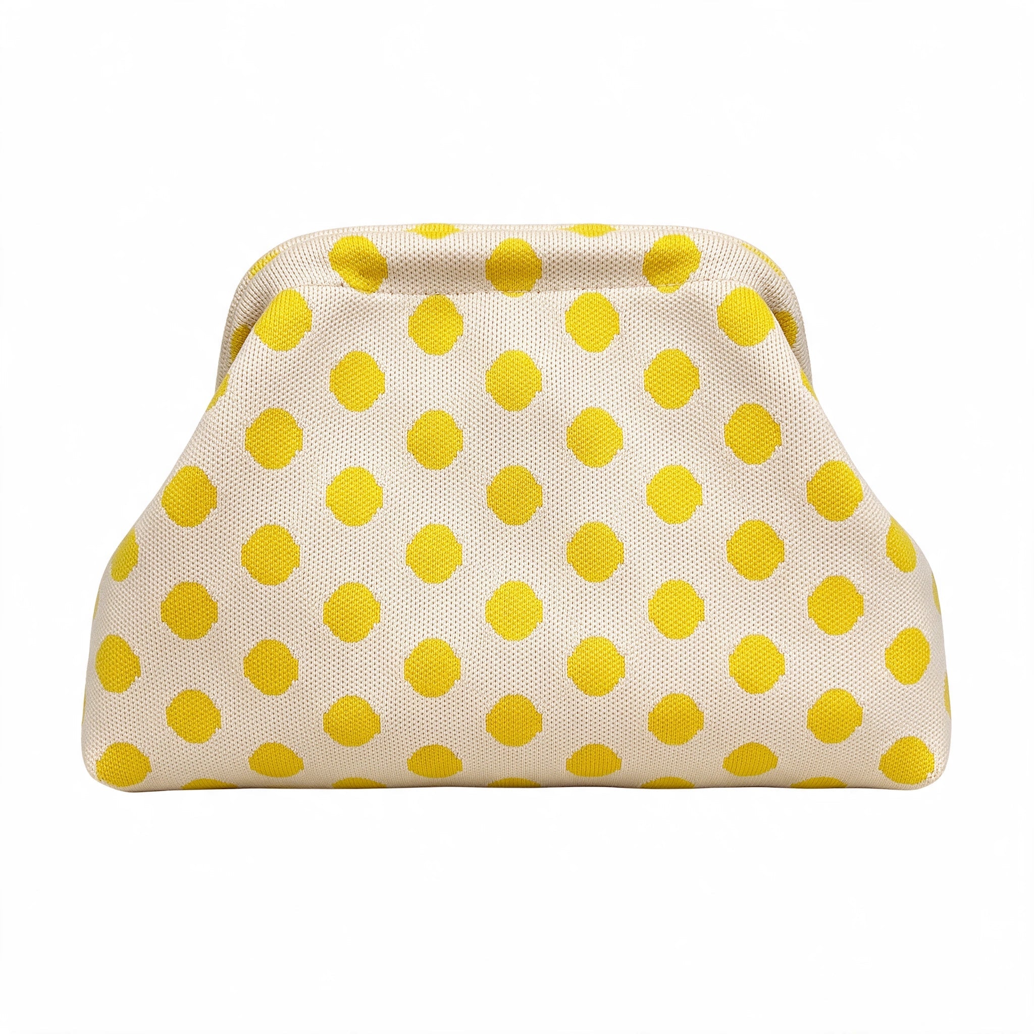 SnapKnit – Snap-Shut Knitted Makeup Bag with Wide Opening
