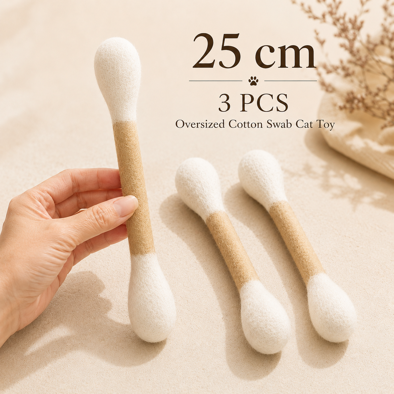 FeltSwab – Double-Ended Wool Cat Toy