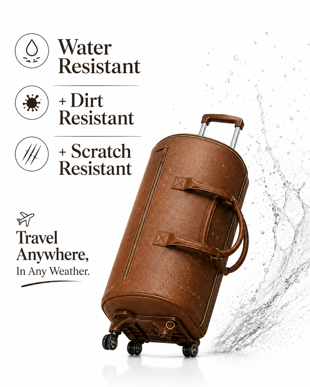 SuitStride – Him Edition 2-in-1 Garment Duffel Bag with Optional Wheels