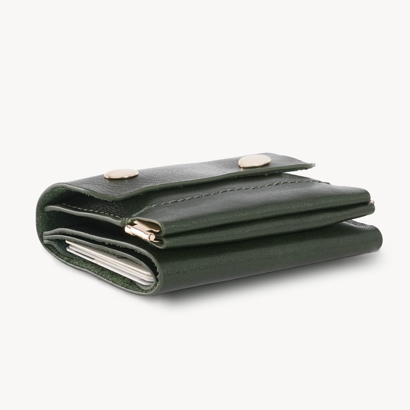 SnapPurse – Vintage Genuine Leather Spring-Open Short Wallet