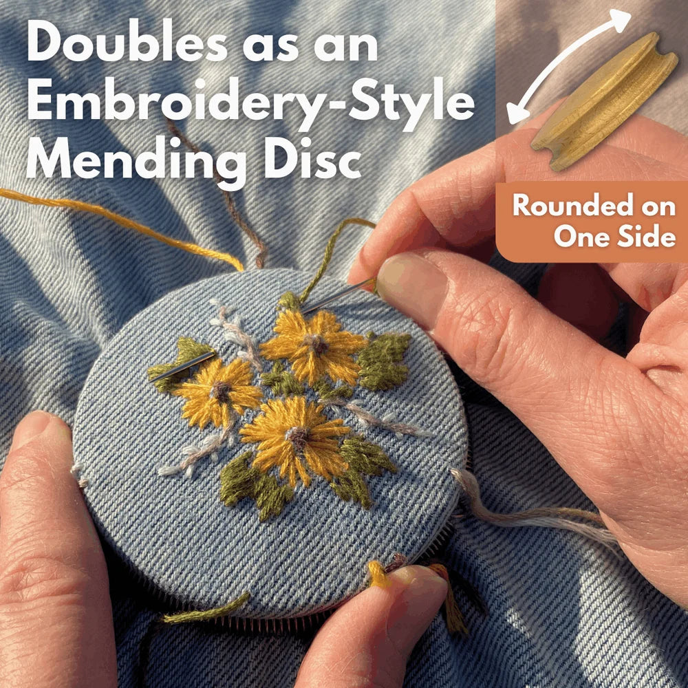MendLoom – Wooden Darning Loom Kit with Patterns & Video Tutorials