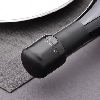 Vacuum wine stopper.Champagne and wine, red wine and liquor