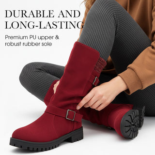 CozyCuff – Women's Slouchy Mid-Calf Boots