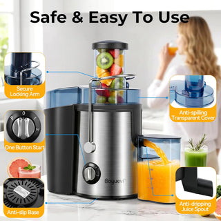 JuiceSwift – 800W Whole-Fruit Centrifugal Juicer