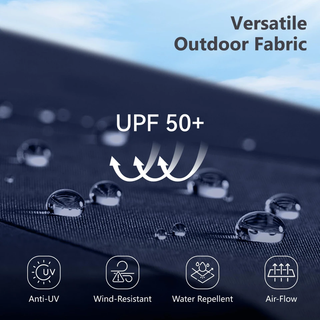 GlowCanopy – 15ft Double-Sided Patio Umbrella with Solar Lights