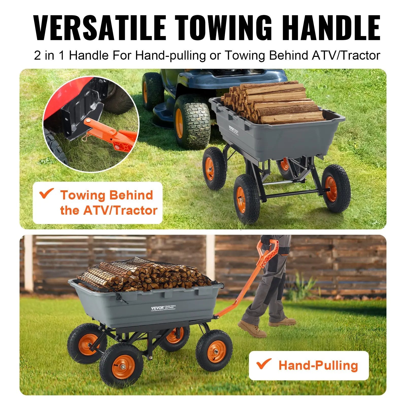 HaulMate – Heavy-Duty Poly Garden Dump Cart