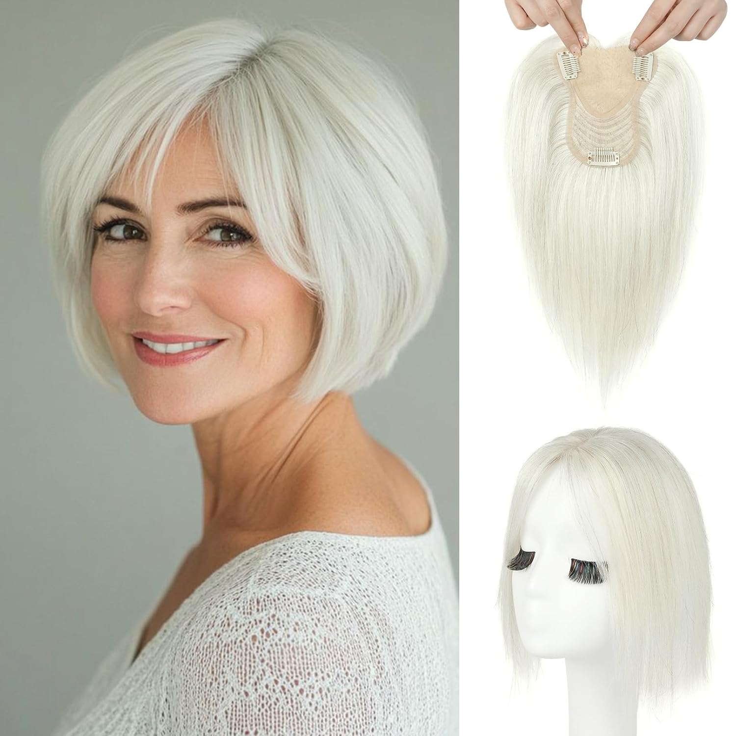 BangBlend – 🔥 Hair Topper with Bangs for Thinning Hair