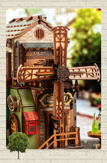 Corner Tavern side windmill and upper wine rack