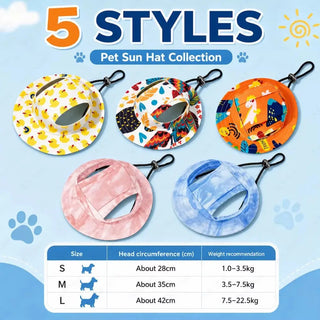 PawShade – Adjustable Wide-Brim Sun Bucket Hat for Dogs & Cats