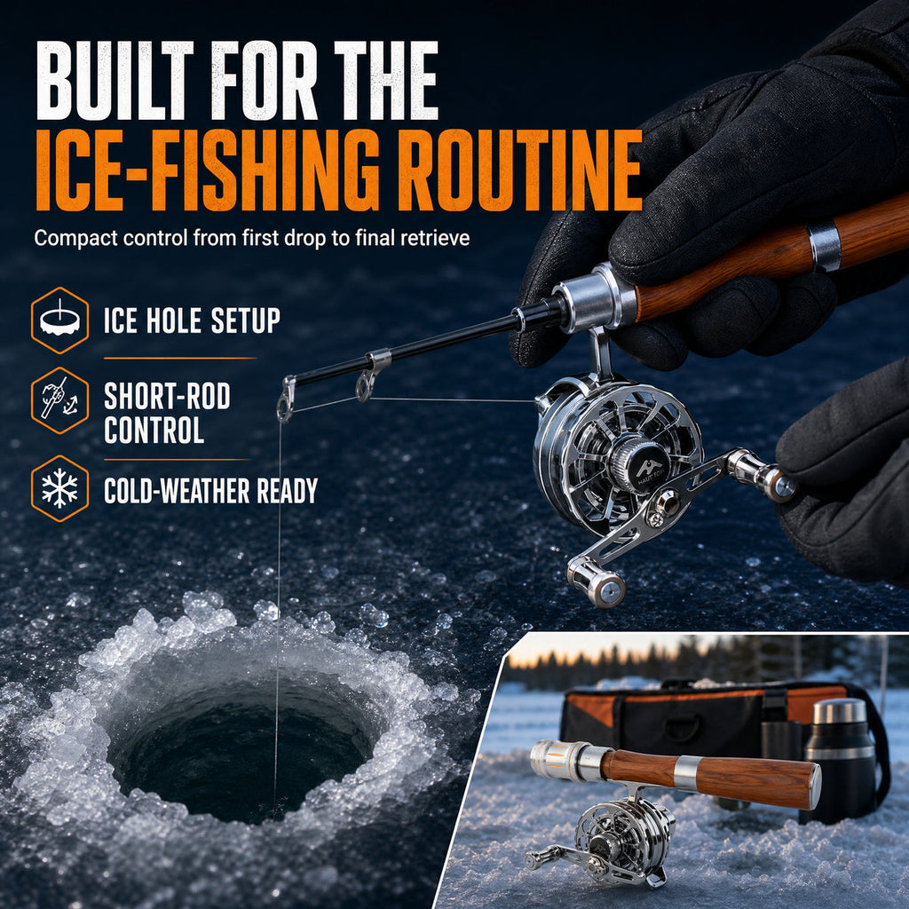 ✨FrostSpool – Metal-Plated Ice Fishing Reel