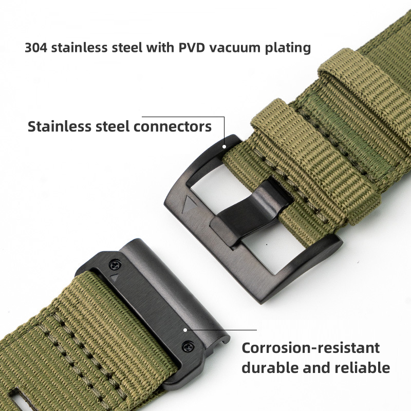 TrailWeave – Nylon Canvas Strap for Garmin QuickFit 20/22/26mm Watches