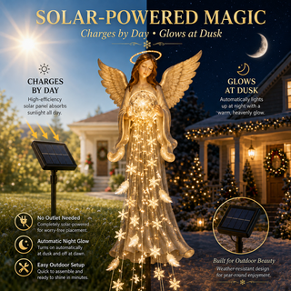 AngelGlow – 🎁✨ Solar Angel Remembrance Garden Light👼