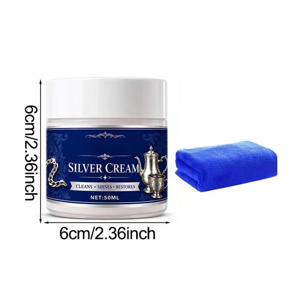 SilverRevive – Professional Instant-Restoration Silver Polishing Cream with Towel