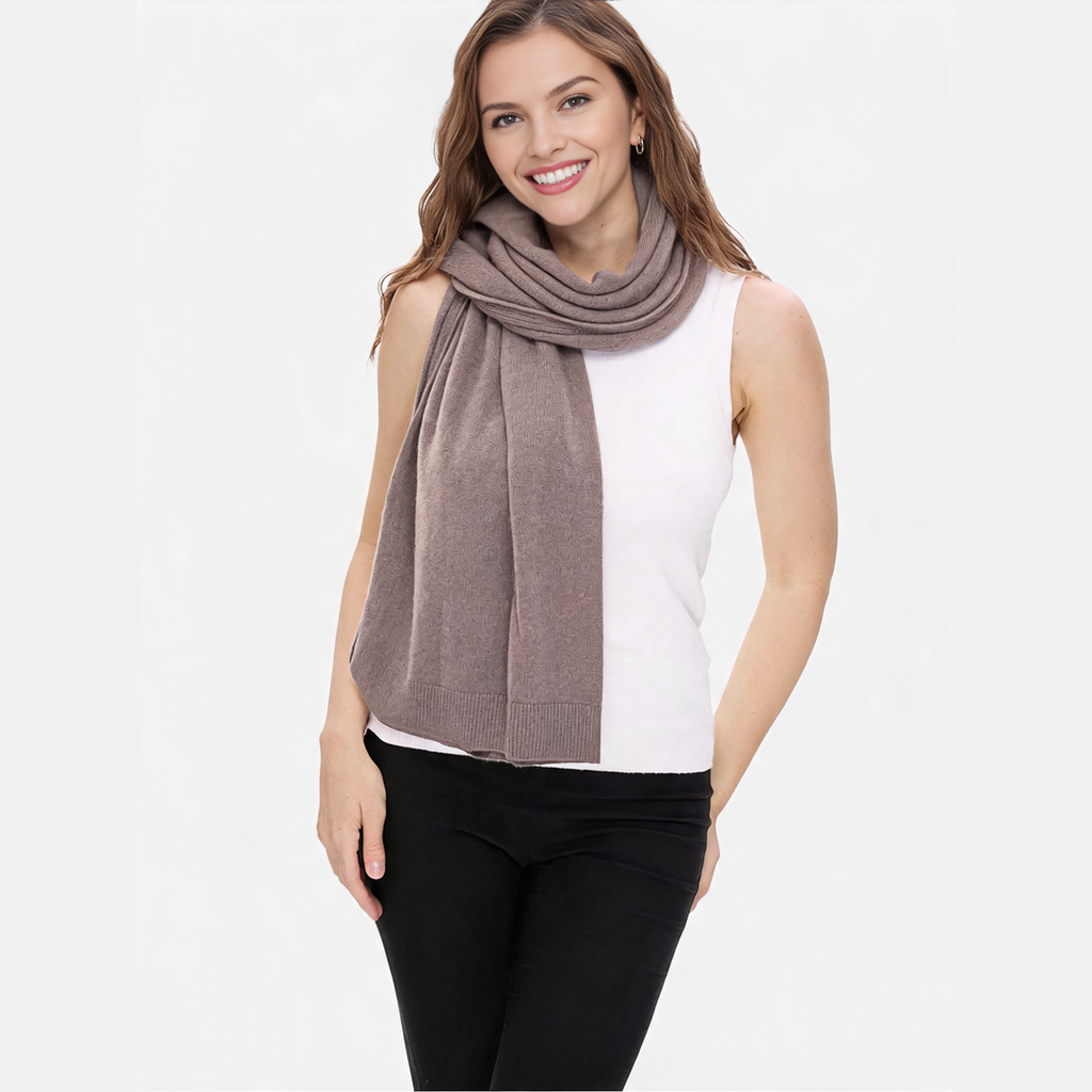 CozyDrape – 100% Merino Wool Wrap with Built-In Sleeve Openings
