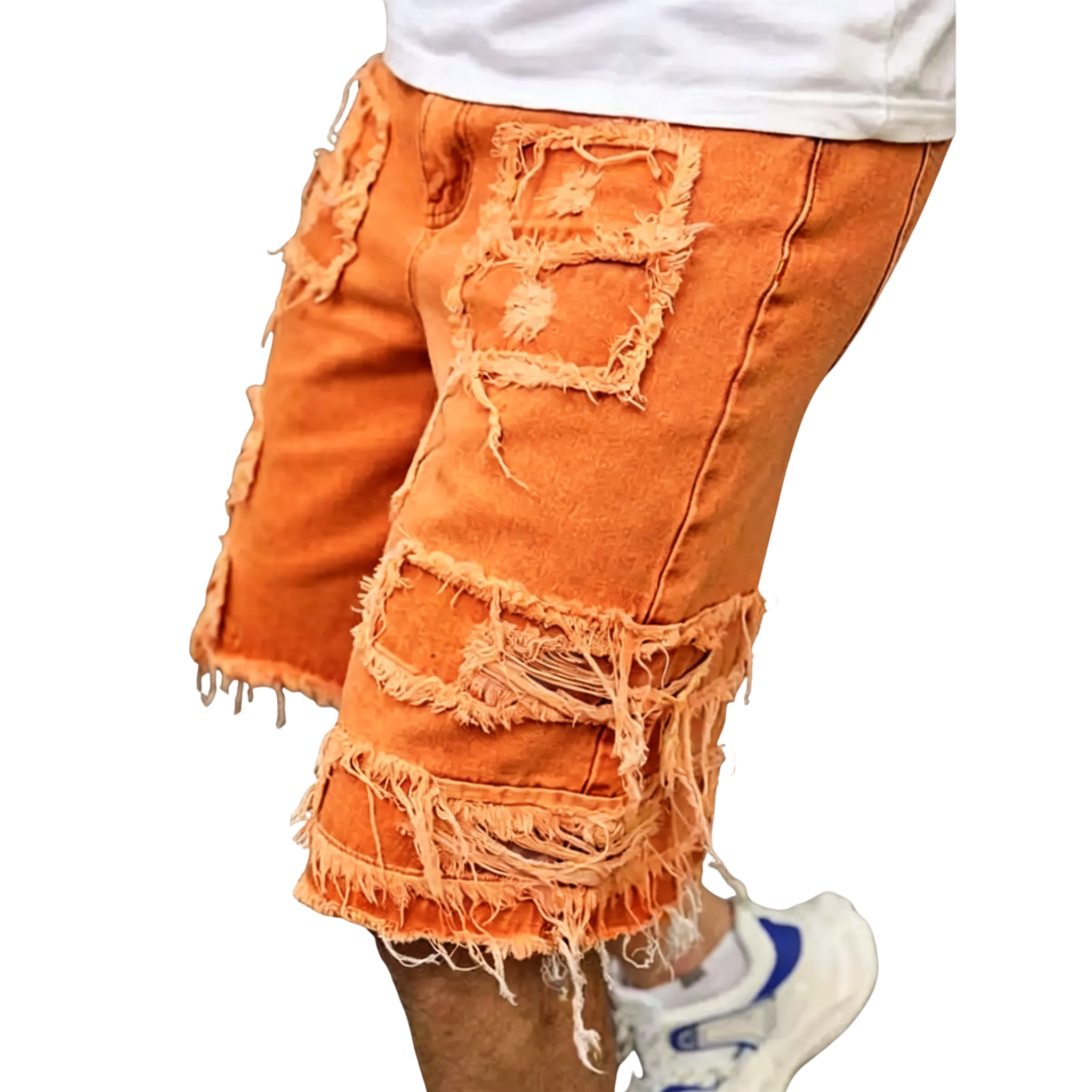 ⚡FrayDenim – Raw Hem Denim Shorts with Rips