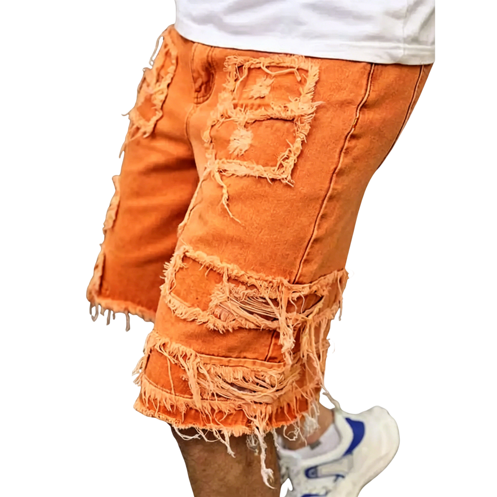 ⚡FrayDenim – Raw Hem Denim Shorts with Rips