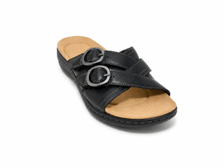 SoftStride – Women’s Leather Slide Sandals for All-Day Comfort