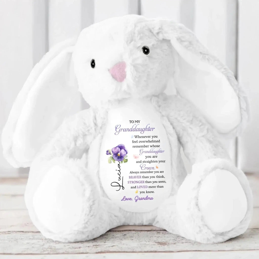 BraverBunny – Personalized Granddaughter Keepsake Plush