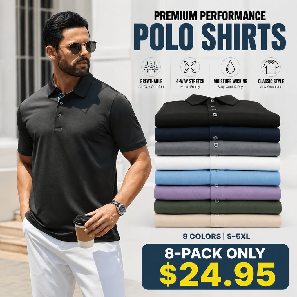 AirPolo – Men's Soft Breathable Performance Polo Shirt