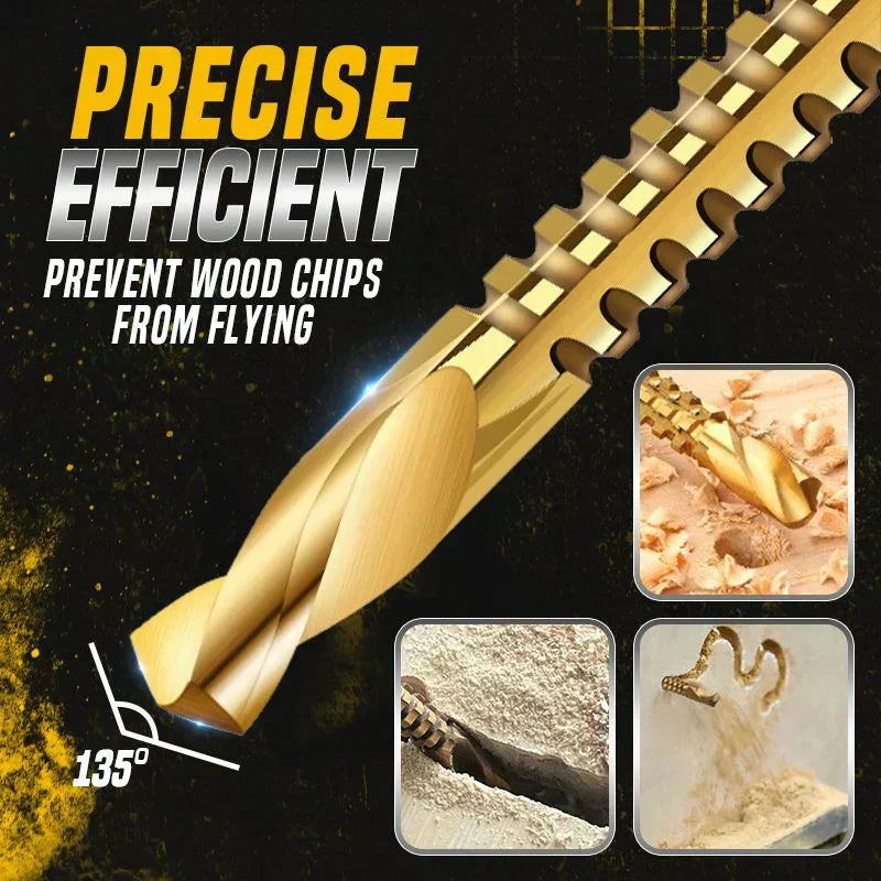 SerraBit – 🔥 ⚡ 6-Piece Titanium Serrated Drill Bit Set