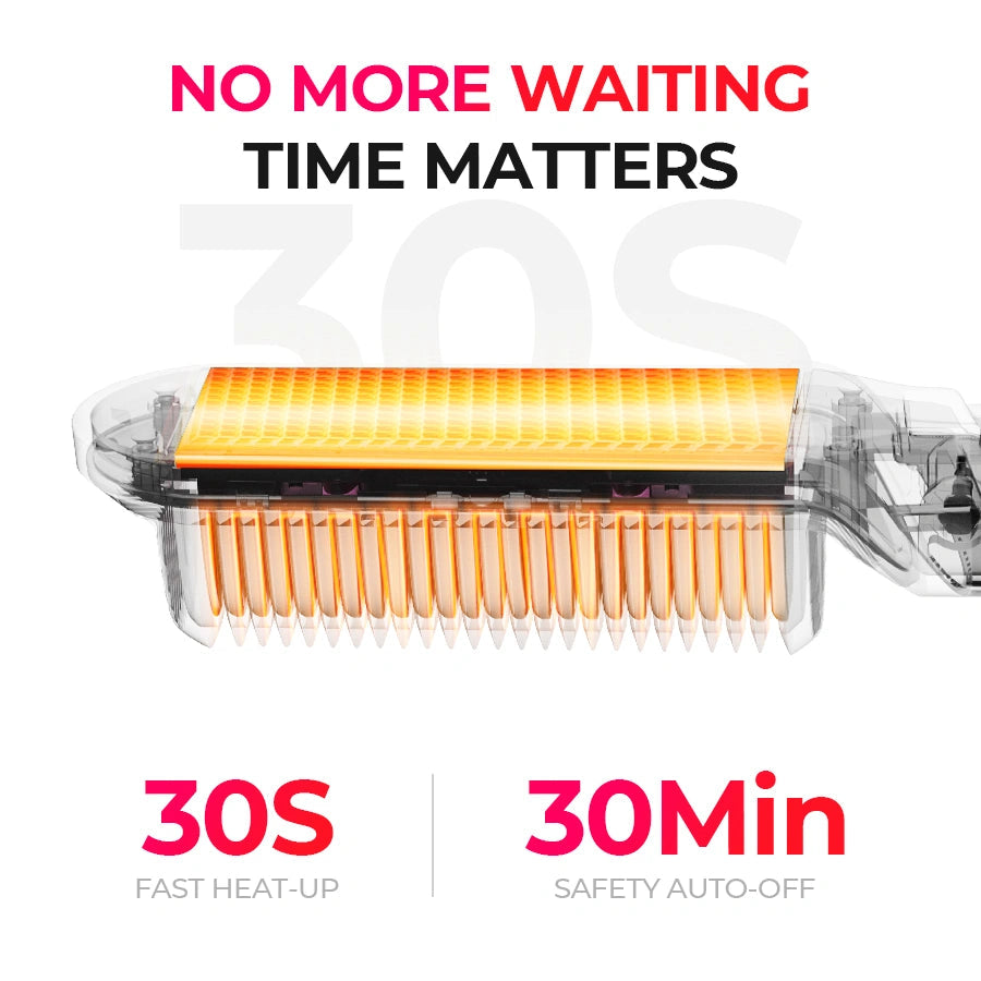 SilkFlip – 2-in-1 Hair Straightening Comb & Flat Iron
