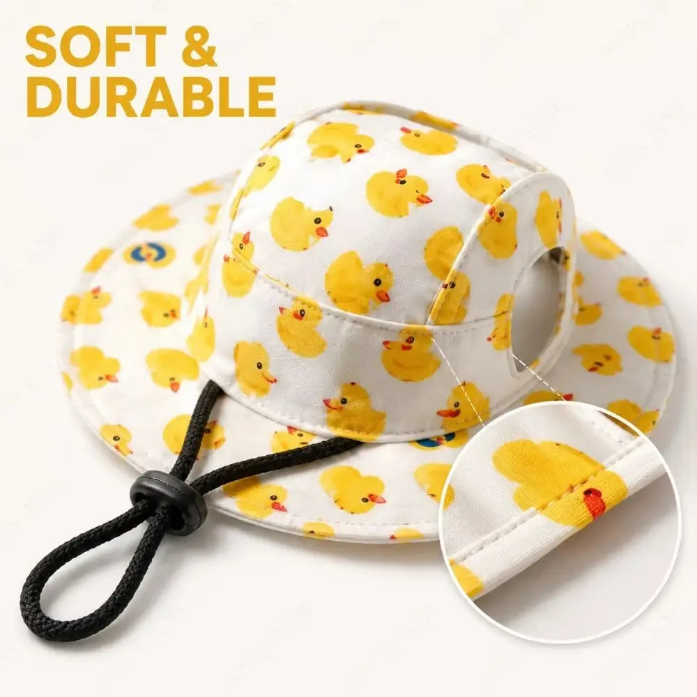PawShade – Adjustable Wide-Brim Sun Bucket Hat for Dogs & Cats