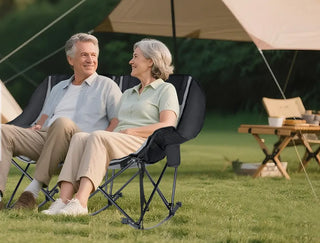 MoonRock – Padded Folding Camping Rocker with Cooler & Cup Pockets