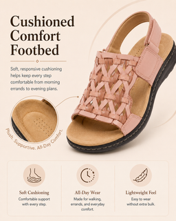 CloudWeave – Women’s Leather Slingback Sandals