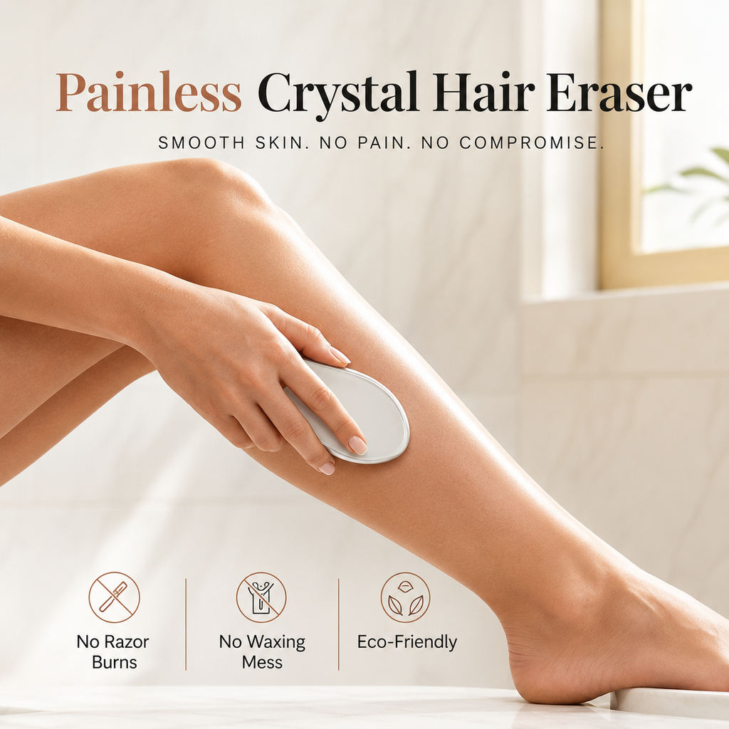 ✨ GlideSilk – Crystal Hair Eraser for Reusable Hair Removal & Exfoliation