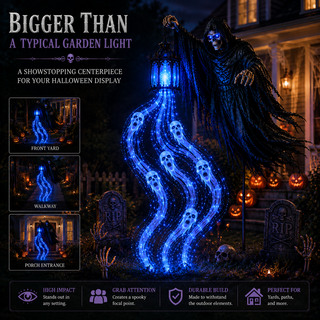 SoulHarvester – 💀 Solar-Powered Halloween Garden Light