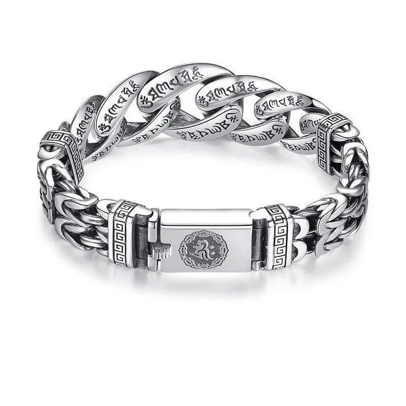 MantraLink – Men's Retro Six-Syllable Mantra Bracelet