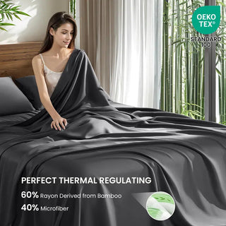 ❄️BambooBreeze – Silky Soft Cooling Sheets with 16-Inch Deep Pockets