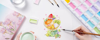 MacaronMuse – 24-Color Opaque Semi-Solid Watercolor Paint Set