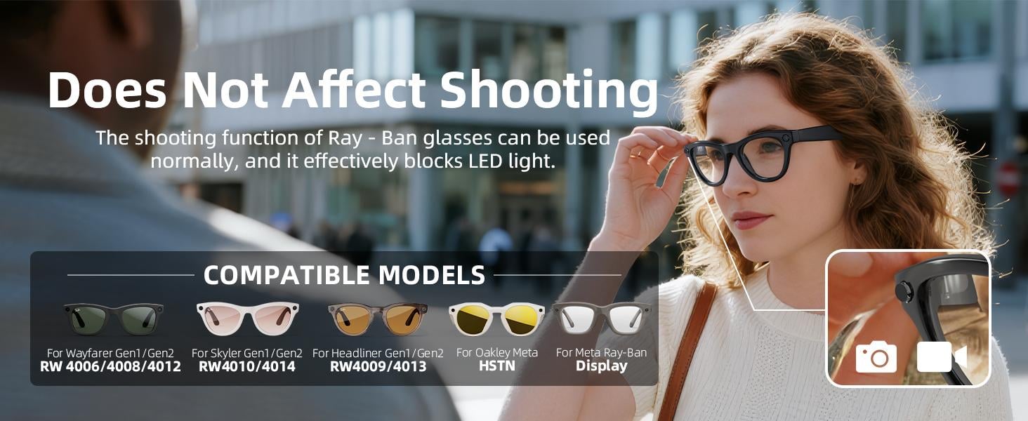 😎 LumaShade – LED Light Blocking Stickers for Smart Glasses