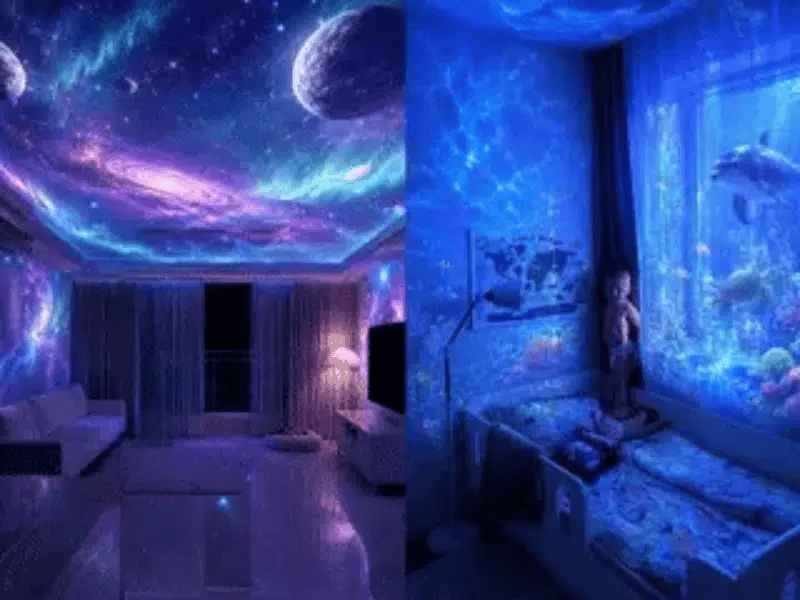 NebulaDome – 360° Smart Holographic Galaxy & Ocean Night Light Projector