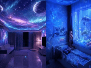 NebulaDome – 360° Smart Holographic Galaxy & Ocean Night Light Projector