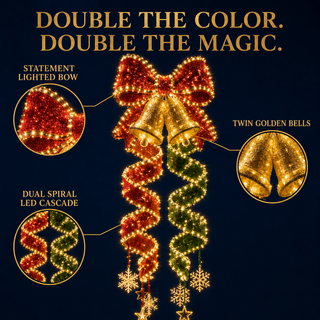 🎄 SpiralGlow – Enchanted Christmas Spiral Hanging Lights for Glowing Holiday Porch Decor