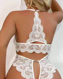 LaceAllure – Women's Open-Back Lace Bodysuit