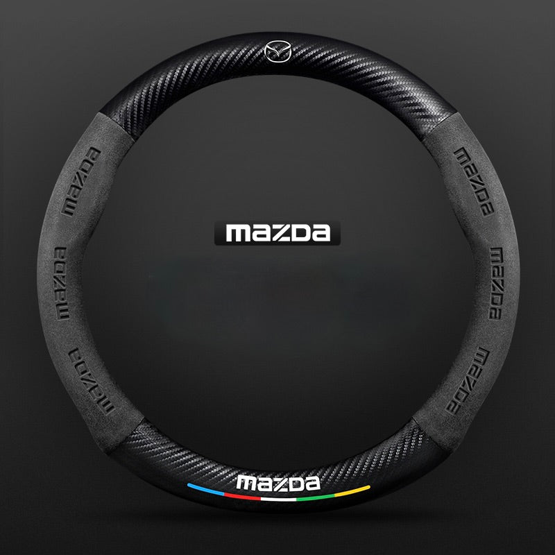 SuedeGrip – Carbon Fiber Suede Steering Wheel Cover, Anti-Slip & Wear-Resistant