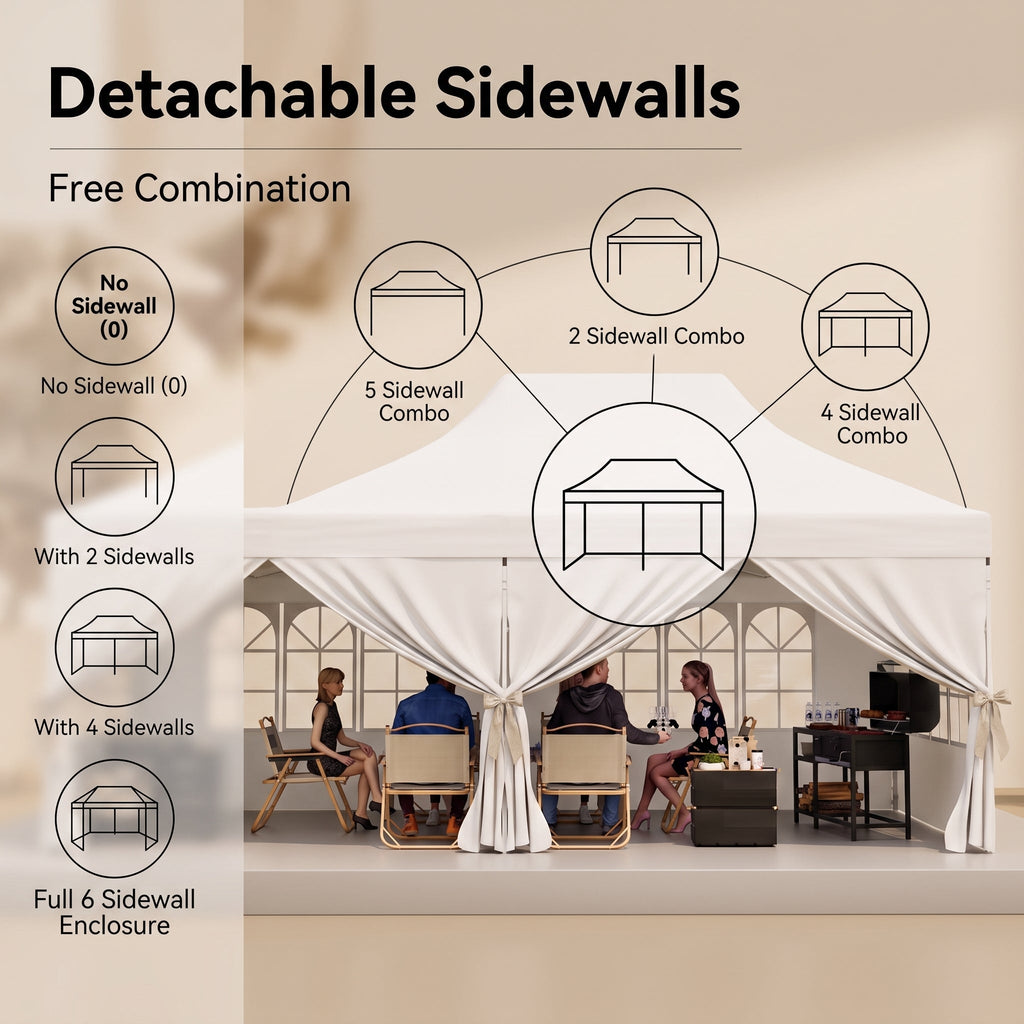 ShadeHaven – Heavy-Duty Pop-Up Canopy Tent with Removable Sidewalls