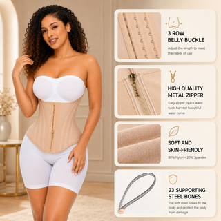 CinchSculpt – 🔥 Women's Steel-Boned Waist Trainer Shapewear for Workout & Daily Wear