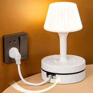 GlowDock – Bedside Lamp with Built-In Power Strip, USB and USB-C Charging