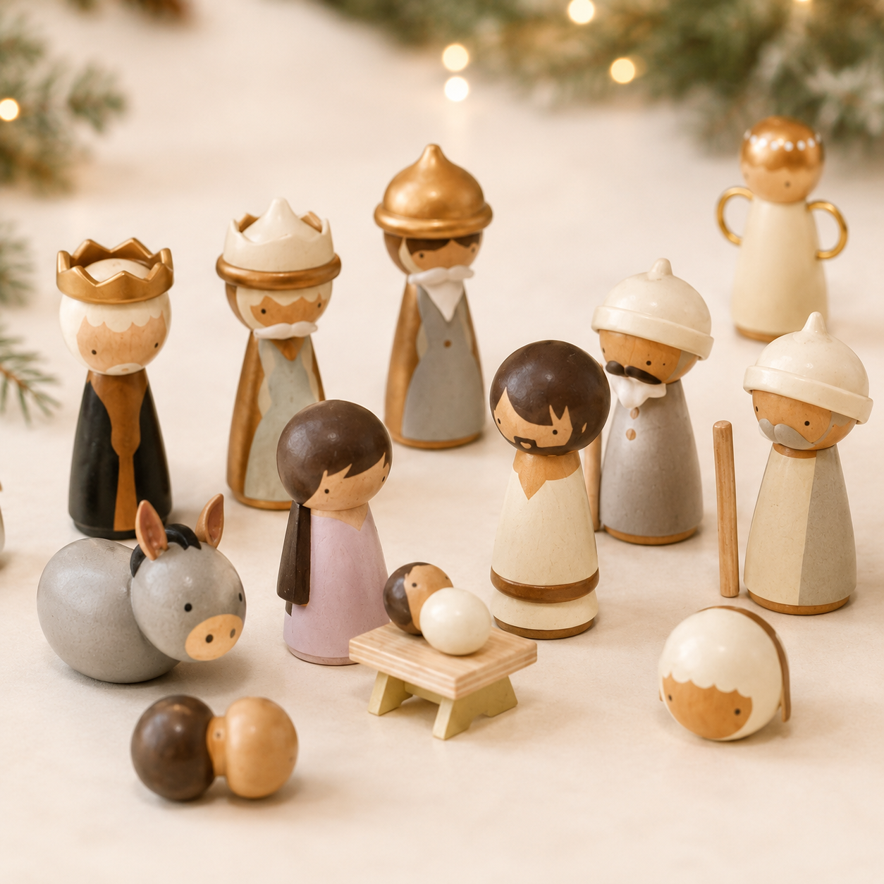NativityJoy – 2026 Wooden Nativity Advent Calendar with 24-Day Countdown & Story Book