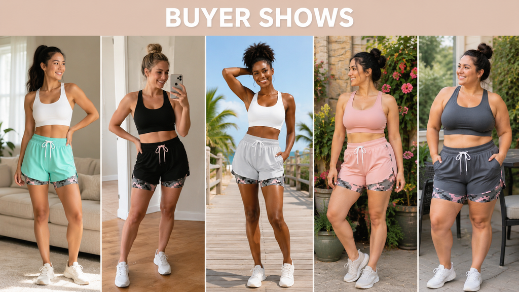 MoveEase – Women’s Double-Layer Athletic Shorts with Pockets