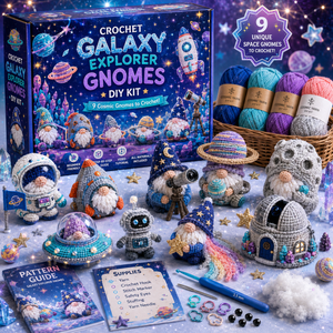 🧶 GnomeWonder – 9-Piece Fantasy Crochet DIY Kit