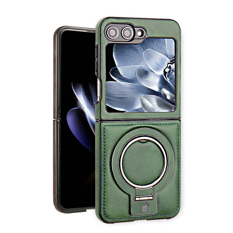 Premium Leather Magnetic Stand Case For Samsung Flip Series