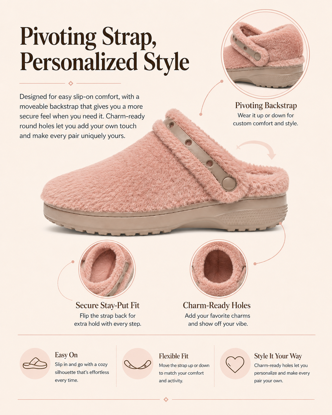 FuzzyStride – Women’s Furry-Lined Clogs & Slippers